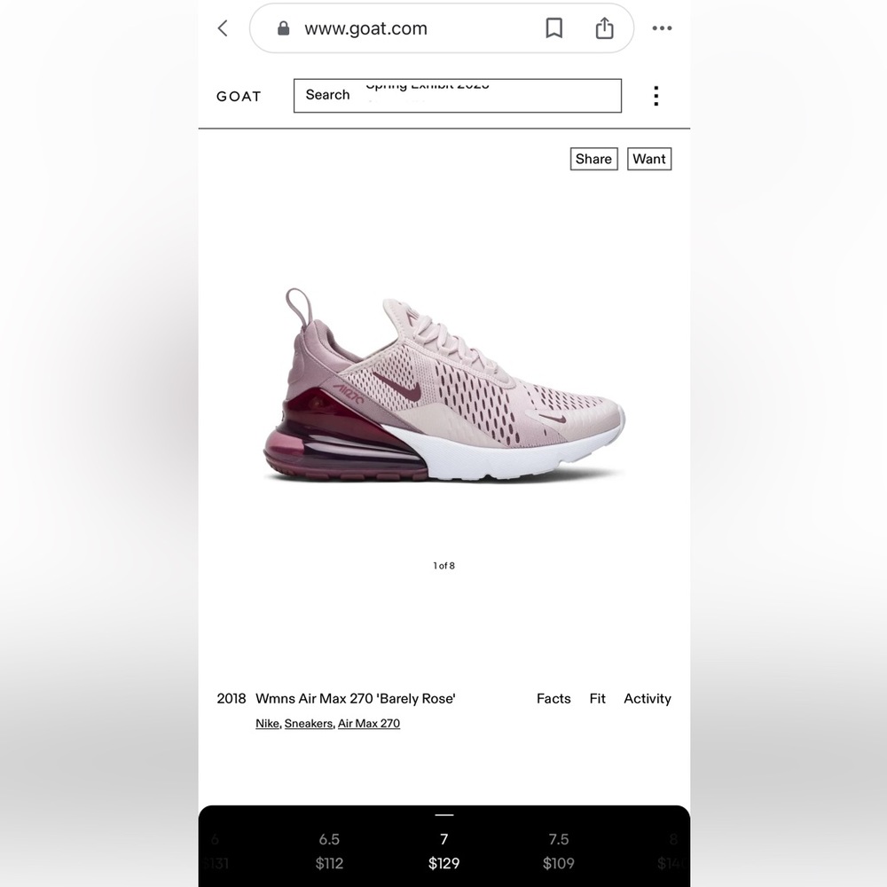 Nike air max 270 barely rose